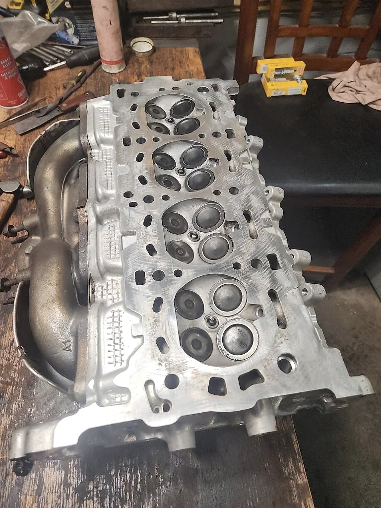 Finished cylinder head after valve and surface work